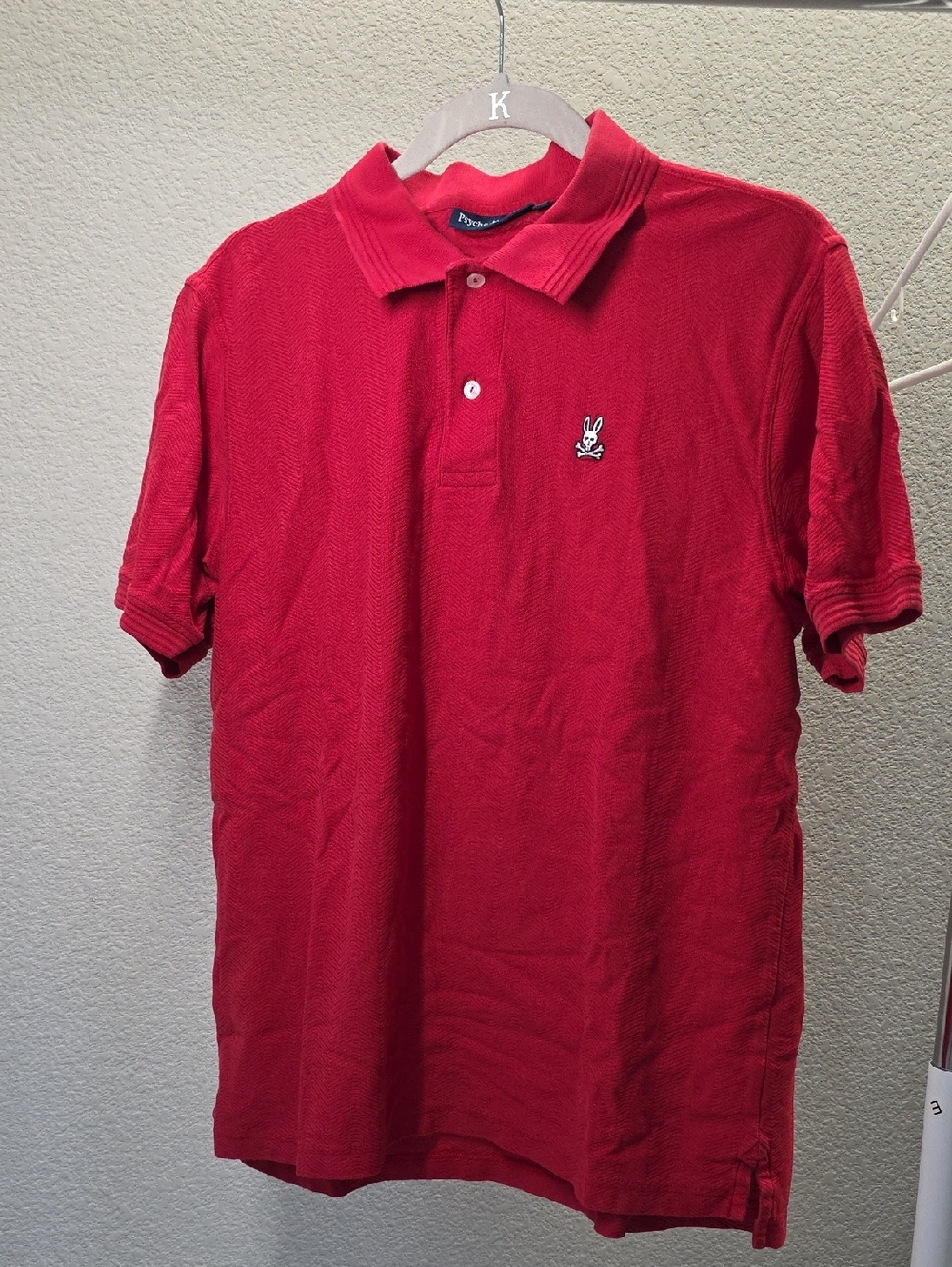 Psycho Bunny Red Short Sleeve Polo with Logo